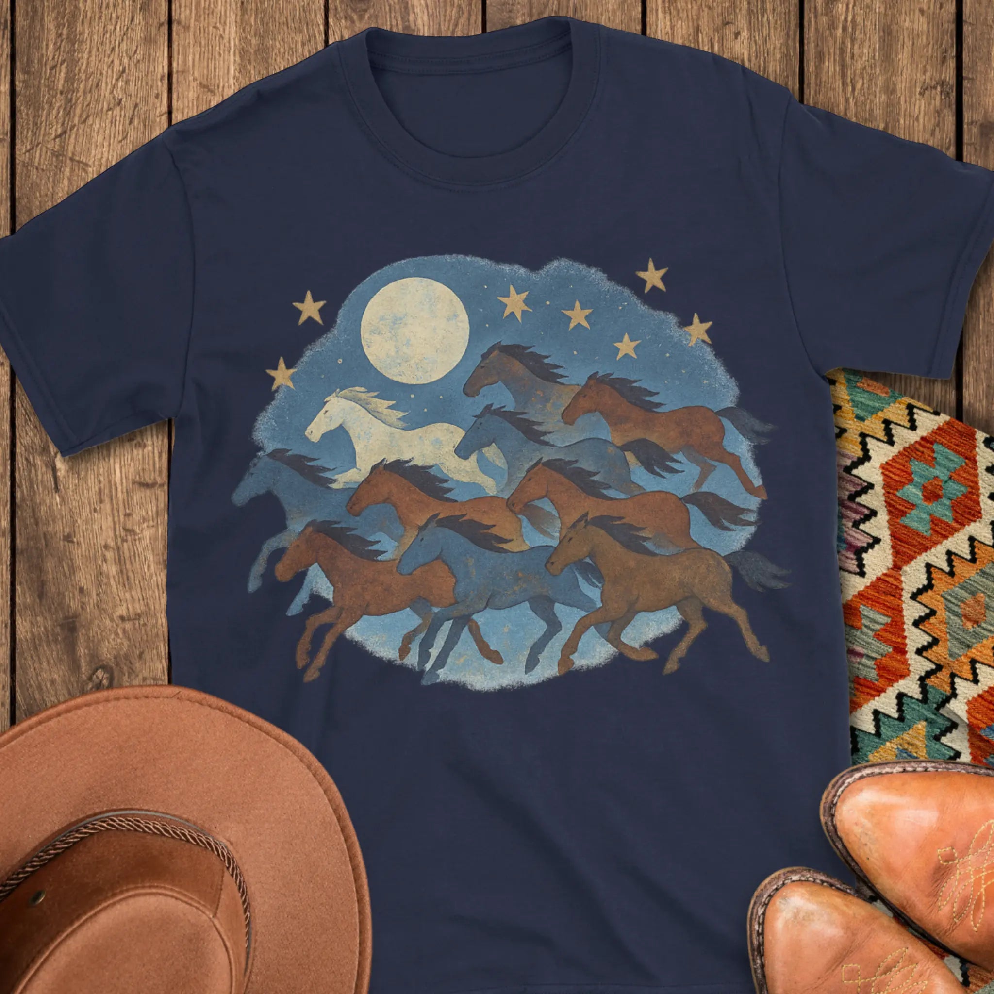 Mustangs in Moonshine T-Shirt