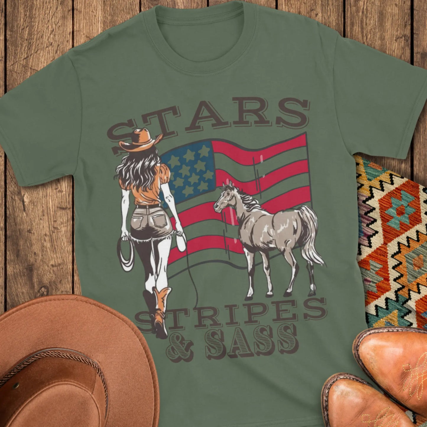 Stars, Stripes und Sass T-Shirt
