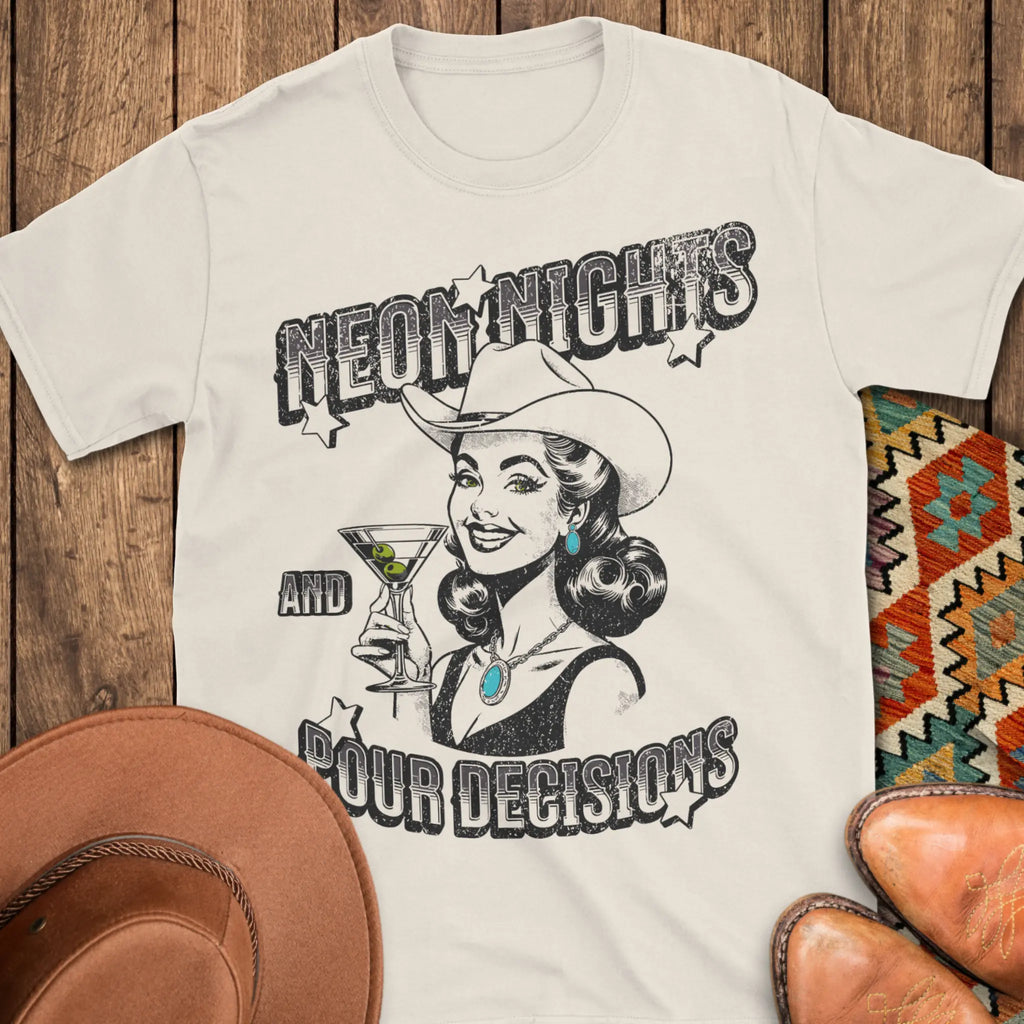 Neon Nights & Pour Decisions T-Shirt