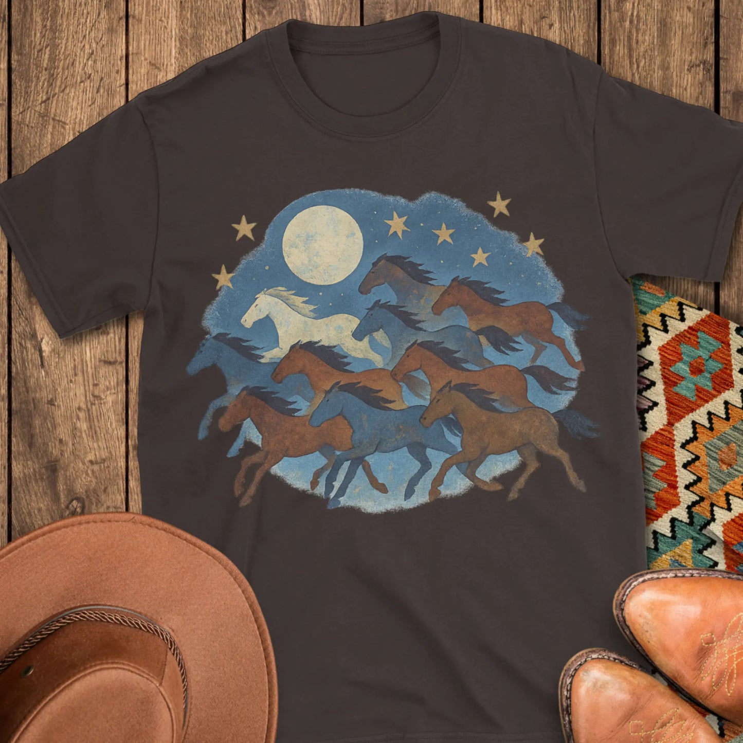 Mustangs in Moonshine T-Shirt
