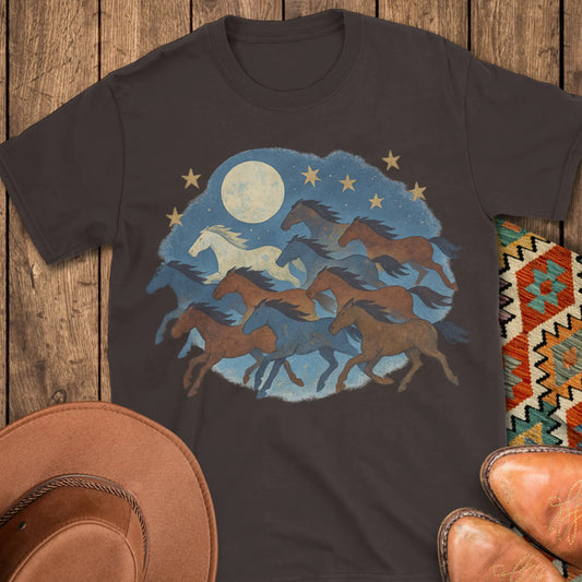 Mustangs in Moonshine T-Shirt