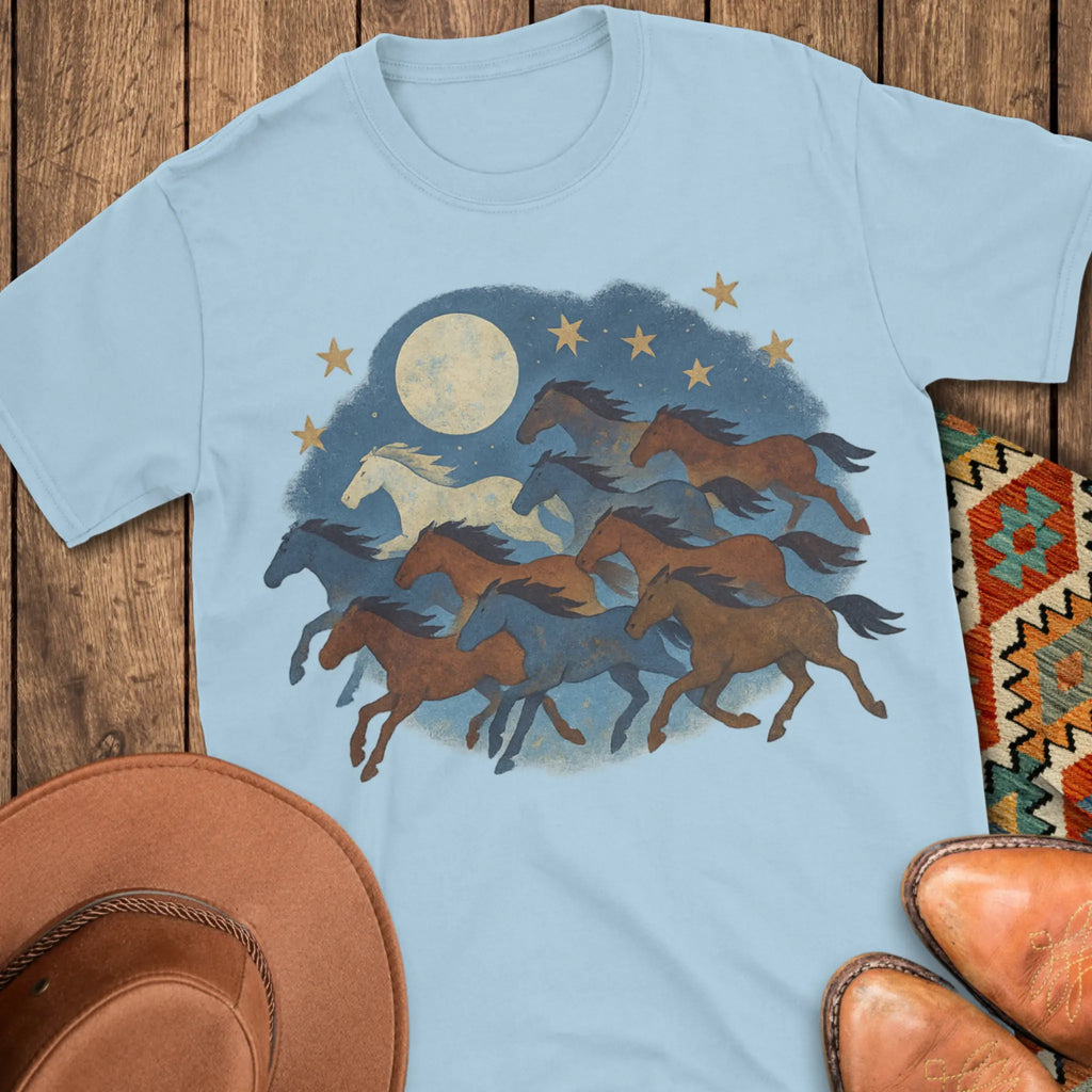 Mustangs in Moonshine T-Shirt