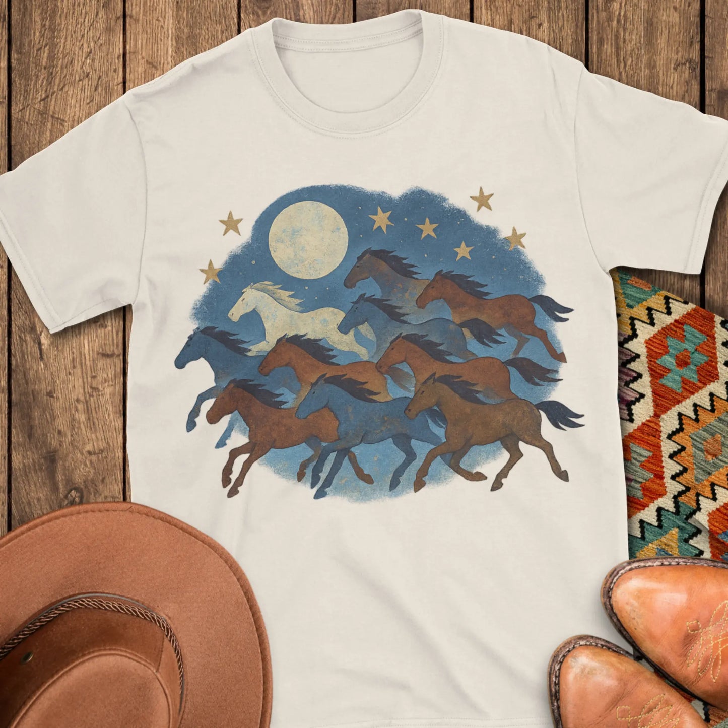 Mustangs in Moonshine T-Shirt