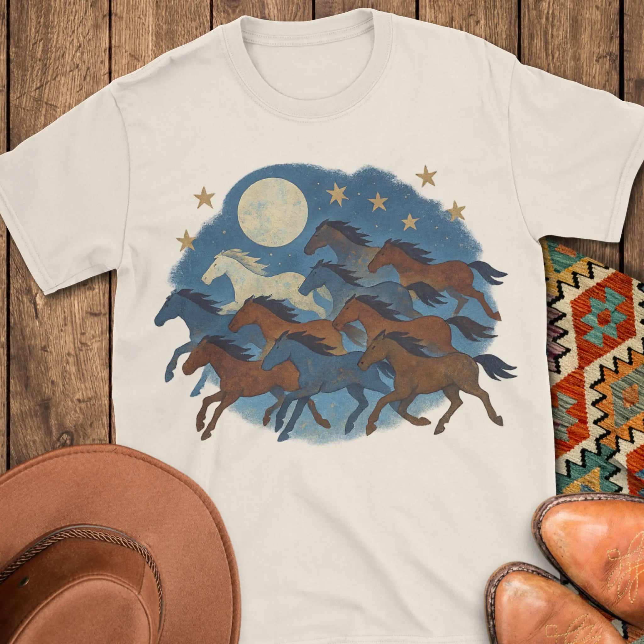 Mustangs in Moonshine T-Shirt