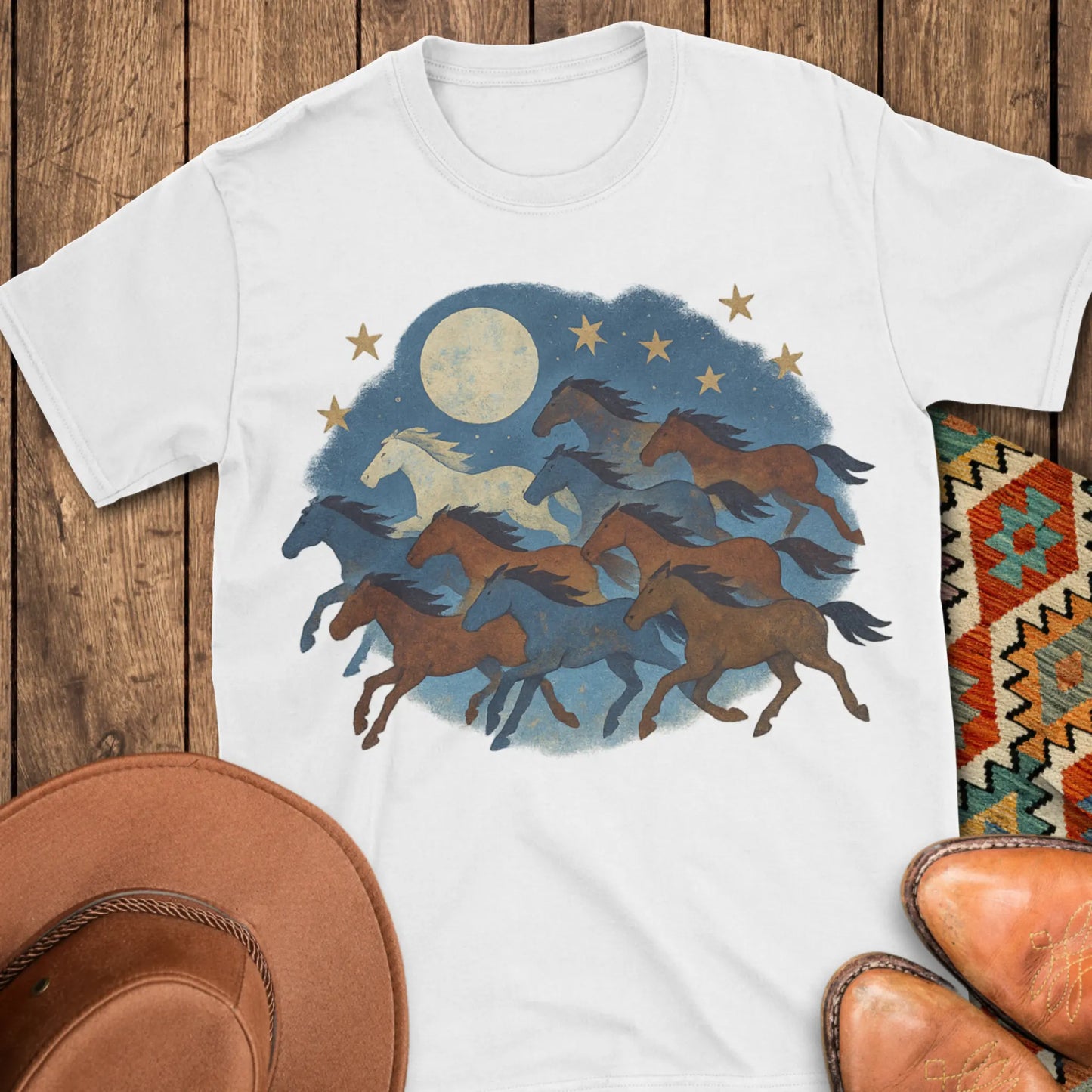 Mustangs in Moonshine T-Shirt